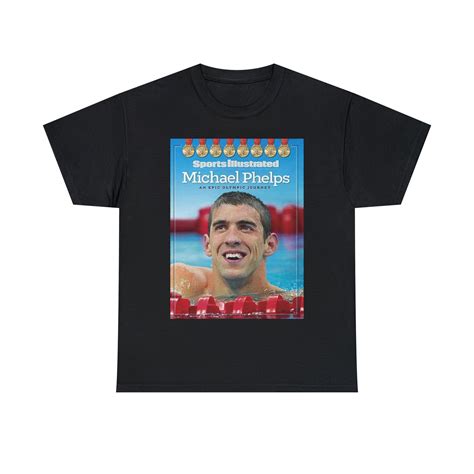 Michael Phelps USA Olympics Swimming Medals Sports Illustrated Cover Tee Shirt - Walmart.com