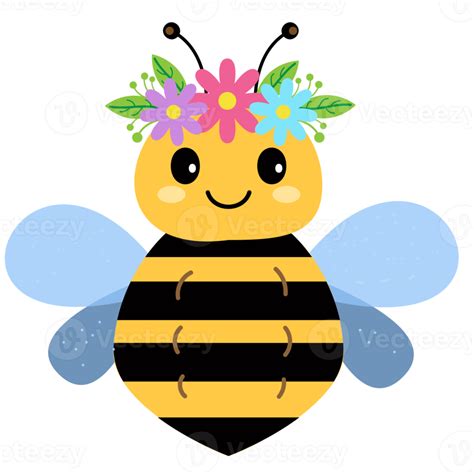 Yellow And Black Cute Cartoon Bee Holding Heart 9336559 Png