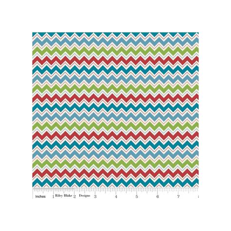 Tissu Hoot Chevron Blue X 10cm Ma Petite Mercerie