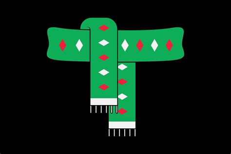 Green Christmas Scarf with Pattern Graphic by cfnyarocketone · Creative