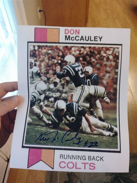 Don McCauley Baltimore Colts Signed 8x10 Photo UNC North Carolina