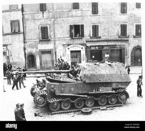 Italy The Ferdinand Self Propelled Gun 8th Army High View Showing