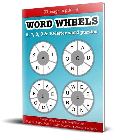 4 amazing Word Wheels anagram puzzles and activities books