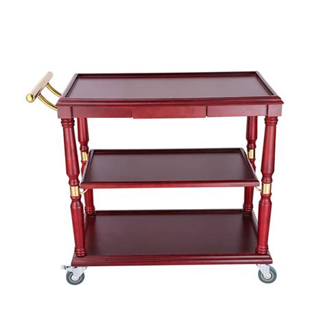 Buy Catering Trolley Tier Wooden Detachable Serving Trolley Cart