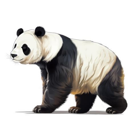 Premium Photo | Realistic Panda Bear Drawing With Detailed Character ...