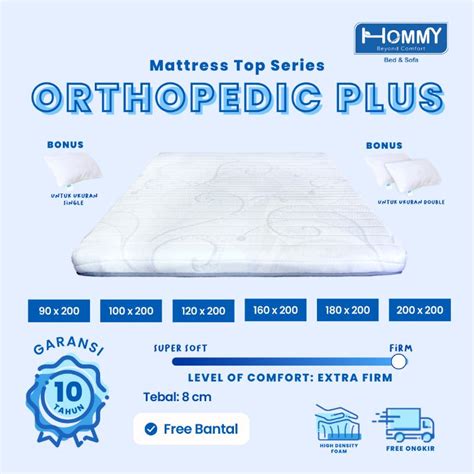 Jual Mattress Top Orthopedic HOMMY Super Hard Rebonded Topper D90