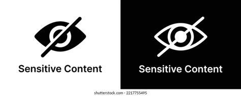 Sensitive Content Icon Eye Crossed Sign Stock Vector Royalty Free