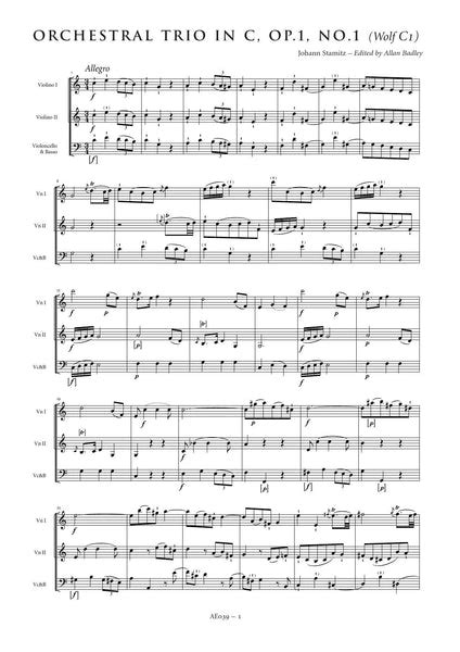 Johann Stamitz: Complete Orchestral Trios – Sheet Music