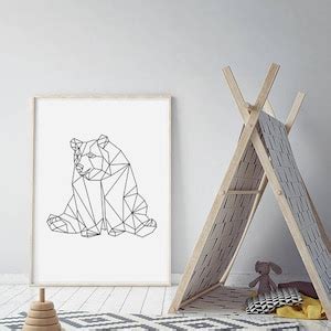 Nursery Bear Print Bear Nursery Decor Animal Nursery Prints - Etsy