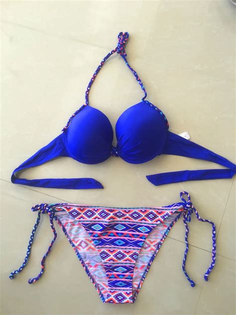 Hot Swimwear Blue Bikini Sexy Beach Swimwear Women Swimsuit