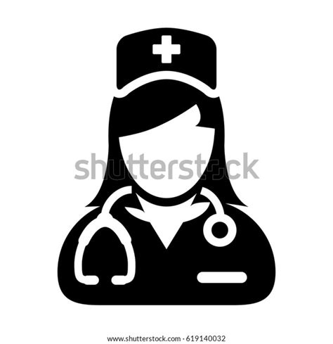 Nurse Icon Vector Medical Assistant Stethoscope Stock Vector Royalty Free 619140032