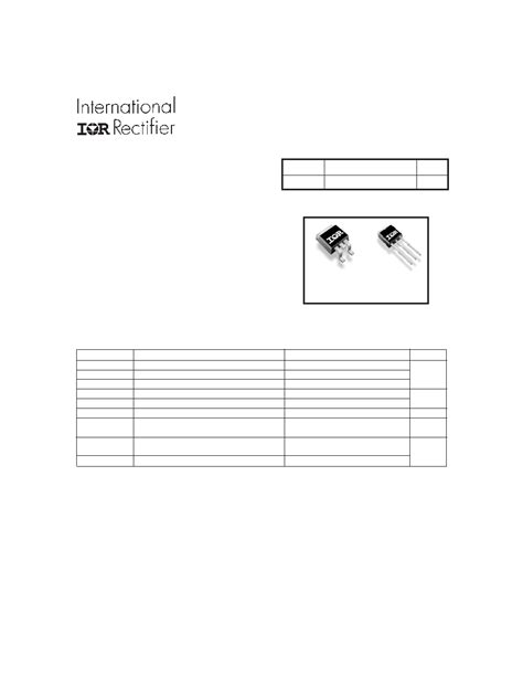 Irf Al Datasheet Pages Irf Power Mosfet Vdss V Rds On Max