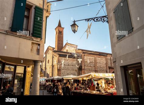 Christmas Market Bassano Del Grappa Italy December Stock Photo