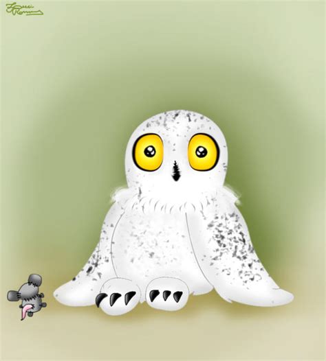 Baby Snowy Owl by LuciRamms on DeviantArt