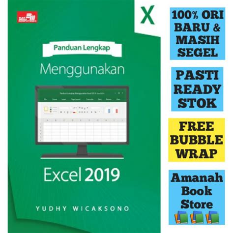 Jual Buku Panduan Lengkap Menggunakan Excel 2019 By Yudhy Wicaksono