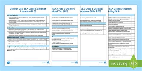 Grade Ela Standards