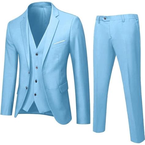 Costume Homme Pi Ces Mariage Slim Fit Smoking Costumes Couleur Pure