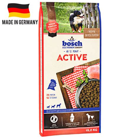 15 кг. R Сухой корм Bosch Active для взрослых собак с высоким уровнем ...