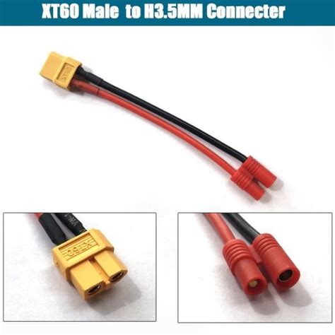 Connecteur Adaptateur Femelle mâle XT60 M à H3 5MM pour Batterie RC