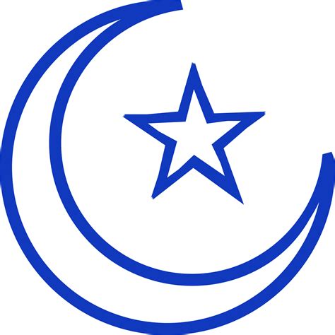 Blue Islam Symbol