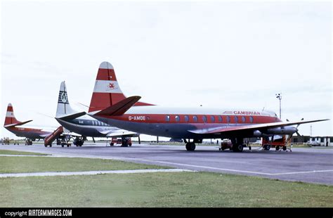 Vickers Viscount Cambrian Airways G Amoe Large Airteamimages