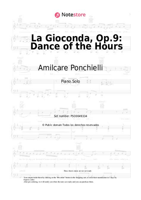 Amilcare Ponchielli La Gioconda Op Act Dance Of The Hours