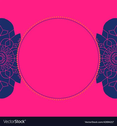 Diwali Festival Rangoli Indian Frame Royalty Free Vector