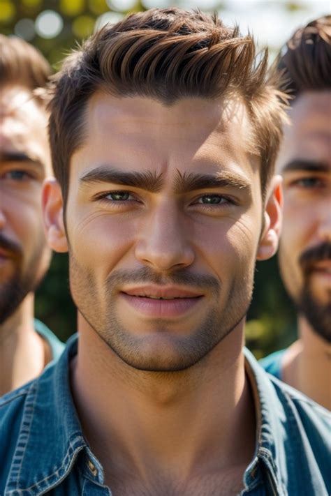 Brown Eyes Outdoors Small AI Gay Porn