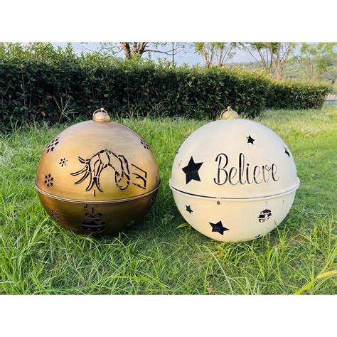 19 69 In Large Metal Jingle Bell Christmas Ornament Set Of 2