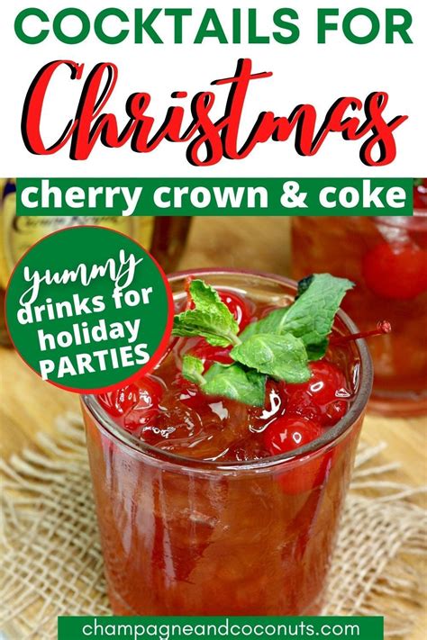 Whisky Cherry Coke Smash Made With Crown Royal Recipe Crown Royal