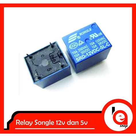 Jual Relay 12V 5V 10A 12 V 5 V 10 A Songle 12VDC 5VDC 5 Kaki PCB DC