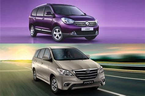 Renault Lodgy Vs Toyota Innova Price And Specifications Comparison Autocar India