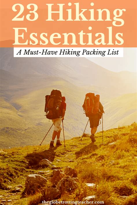 23 Hiking Essentials What To Bring On A Hike The Globetrotting Teacher