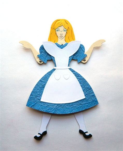 Alice In Wonderland Paper Doll Alice Jointed Doll By Juliapeculiar Paper Dolls Art Dolls Paper