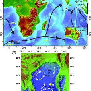 A Map Of The General Deep Indian Ocean Circulation And Location Of