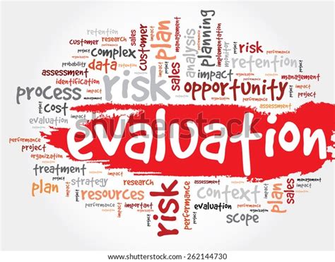 Evaluation Word Cloud Business Concept Stock Vector Royalty Free