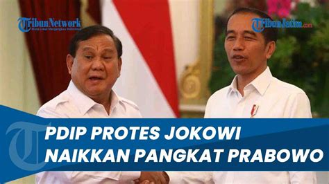 BLAK BLAKAN PDIP Layangkan Protes Dengan Jokowi Yang Naikkan Pangkat