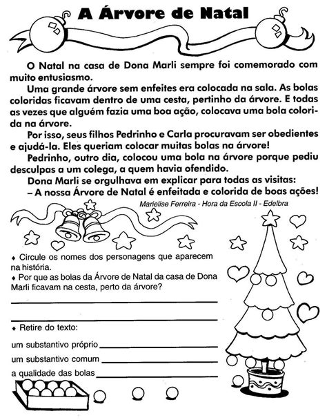 Vivendo e educando Texto interpretação sobre o natal