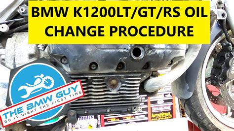 Bmw K1200ltgtrs Flying Brick Engine Oil Change Youtube