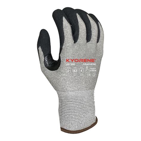 Armor Guys Kyorene Gray 13 Gauge Level A3 Graphene Gloves With Black Hct Microfoam Nitrile Palm