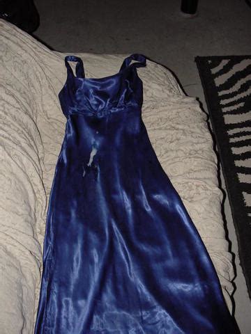 Satin And Silk Cum On Dress