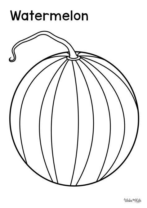 watermelon coloring pages  printable pdfs wakethekids