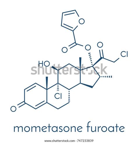 Mometasone Furoate Steroid Drug Molecule Prodrug Stock Vector Royalty