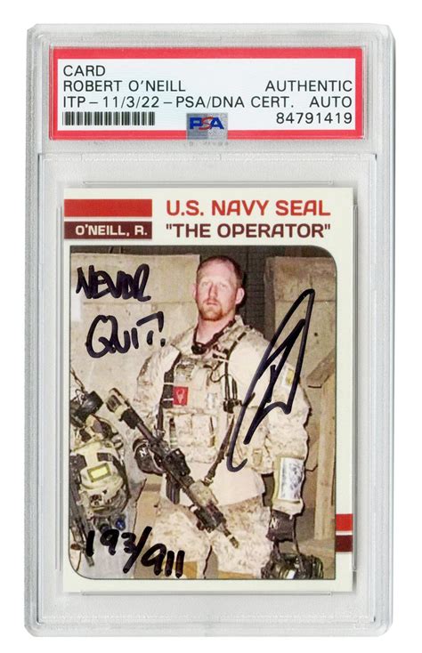 At Auction U S Navy Seal Robert O Neill Signed Osama Bin Laden Le