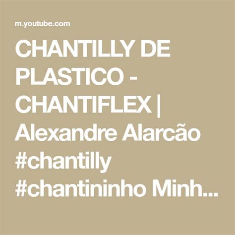 Chantilly De Plastico Chantiflex Alexandre Alarc O Chantilly