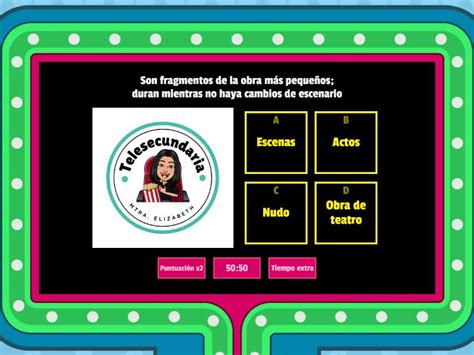 PARTES DEL GUION Gameshow Quiz