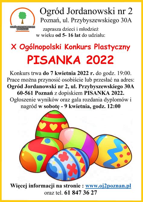 Og Lnopolski Konkurs Plastyczny Dla Dzieci I M Odzie Y Pisanka