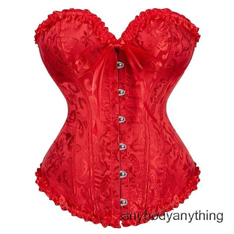 Women S Corset Top Straps Bowknot Lace Corset Bustier Tops Sexy Lace Up Lingerie Ebay