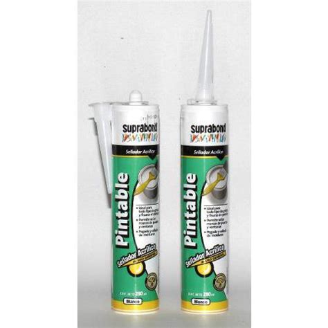 Suprabond Sellador Acrilico Pintable Blanco 280ml Cartucho Centro