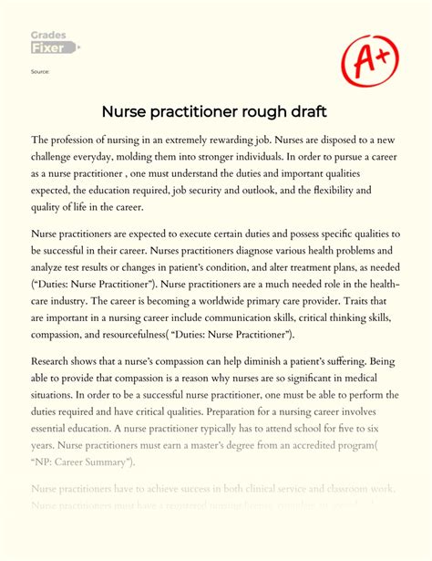 Nurse Practitioner Essay Telegraph